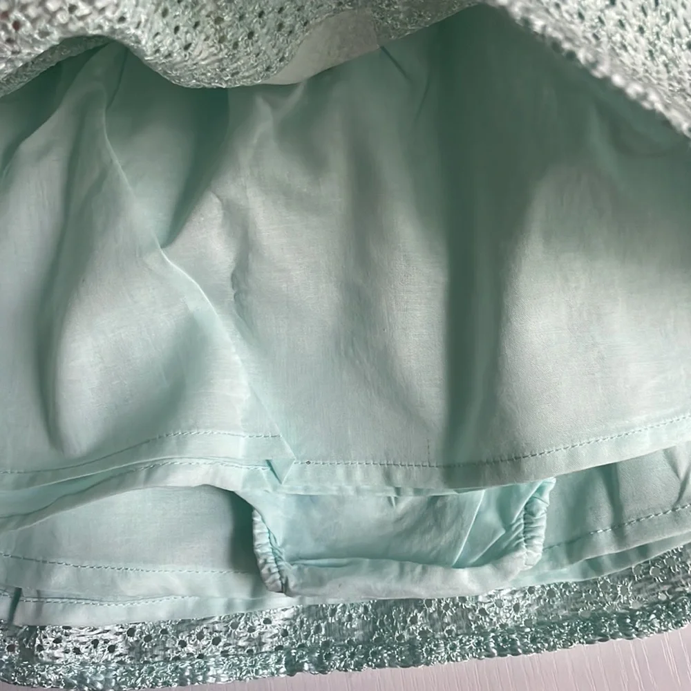 Janie and Jack Girl Fresh Mint Ruffle Eyelet Dress (Size 2T & 4)